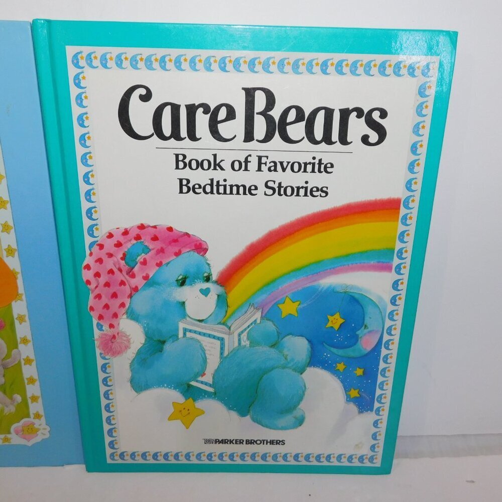 Vintage 1984 Care Bears Hard Cover Books Parker Brothers Set 2 Hugs Tugs Bedtime - Picture 3 of 10